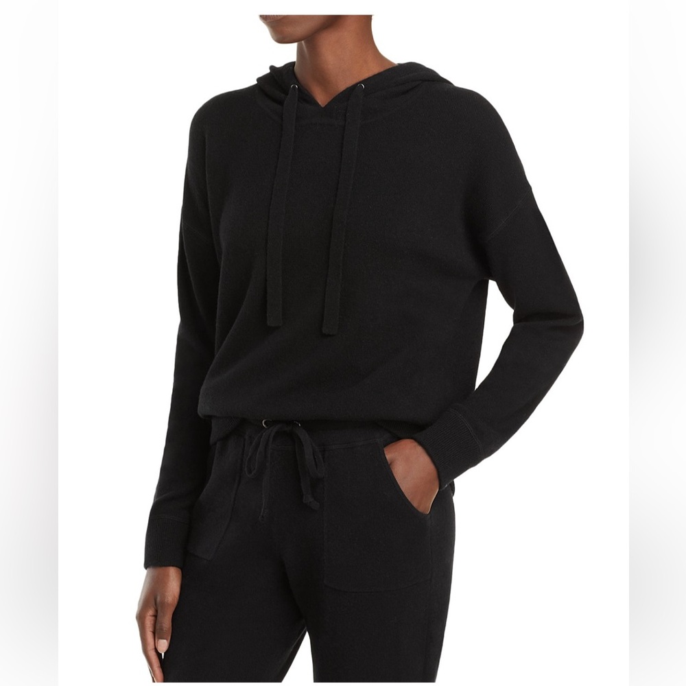C by Bloomingdale’s Cashmere Hoodie and Jogger Pants, Black Size Small